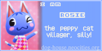 I am Rosie, the peppy cat villager, silly!
